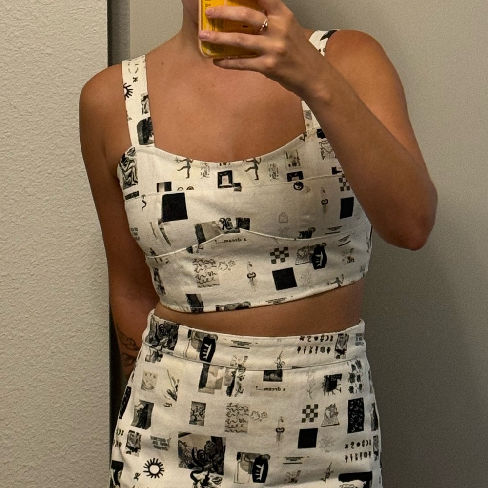 Cropped printed top from Rationalle